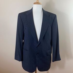 Oscar De La Renta Blue Pinstriped Blazer